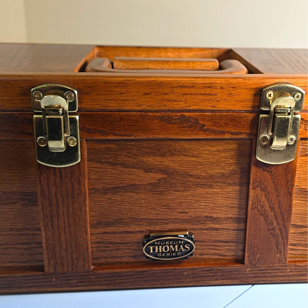 Museum Thomas Homegoods Brown Wooden Decorative Box Hinged Lid Latch Handle